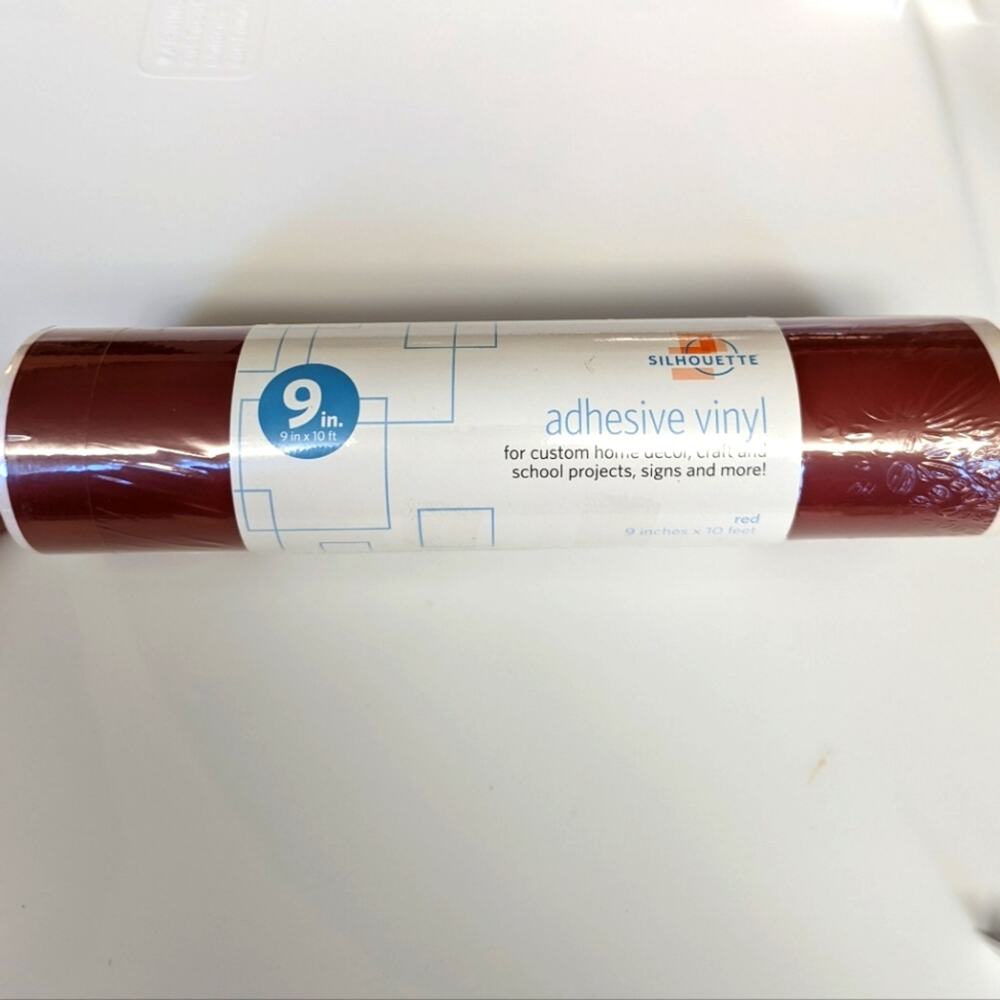 SILHOUETTE Red Adhesive Vinyl Roll 9 inch X 10 feet Crafts Cutting Machines NEW